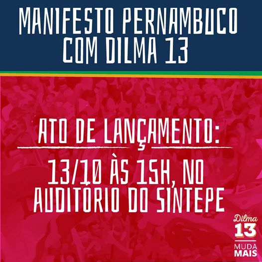 Movimentos sociais reunidos em apoio à candidatura petista