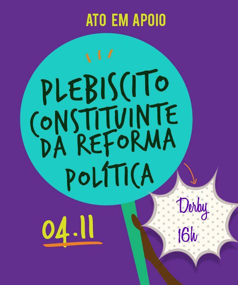 Comitês fazem ato pela constituinte no Recife