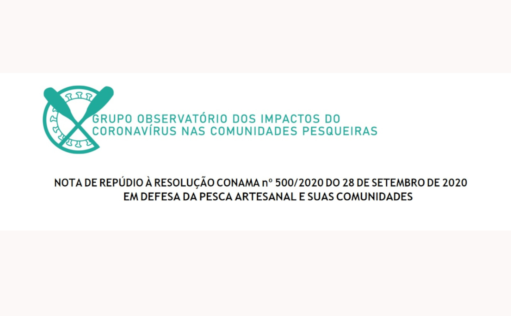 Nota de repúdio das comunidades pesqueiras e organizações à resolução do CONAMA