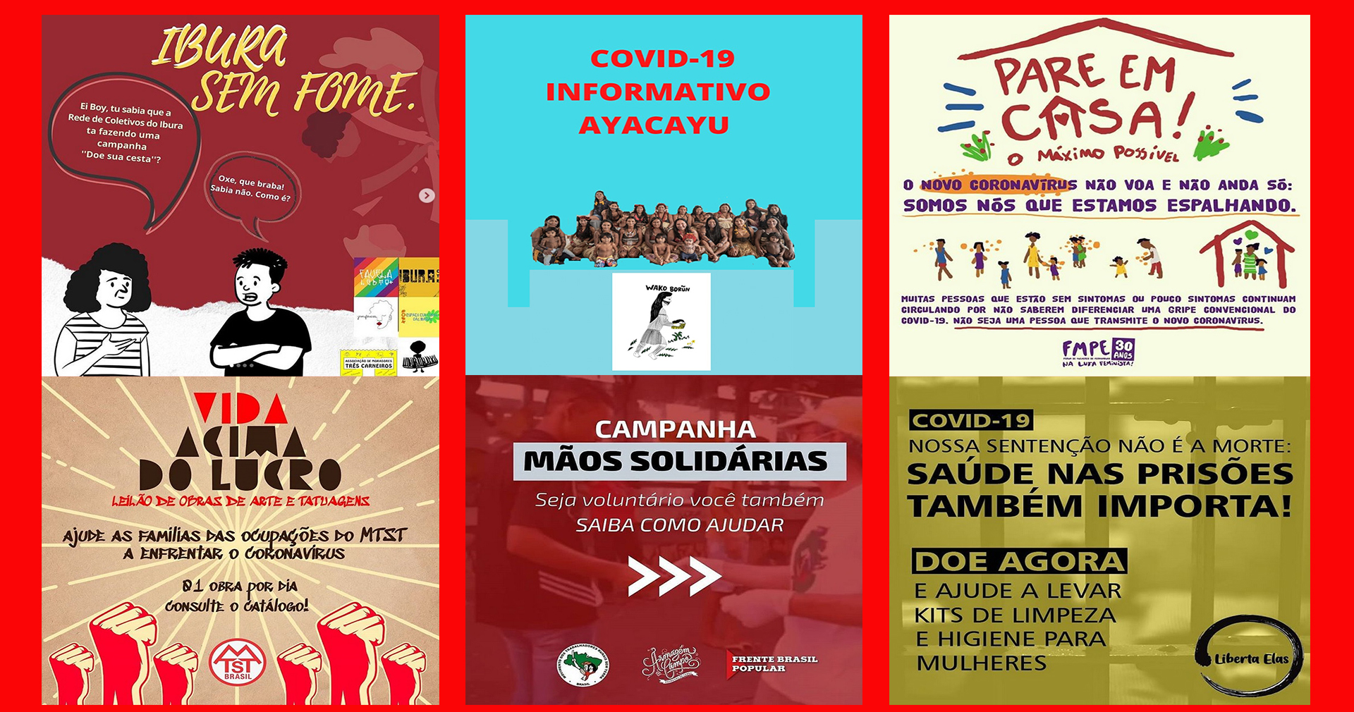 Movimentos sociais e populares formam redes de solidariedade para enfrentar o coronavírus