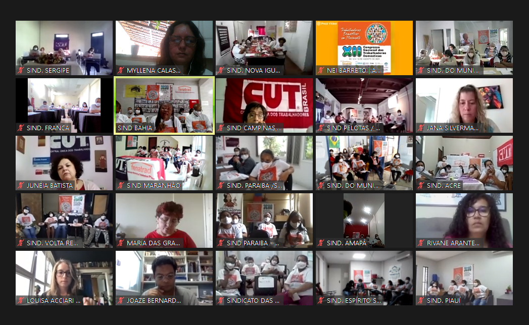 XII Congresso Nacional das Trabalhadoras Domésticas discute pandemia e trabalho análogo à escravidão