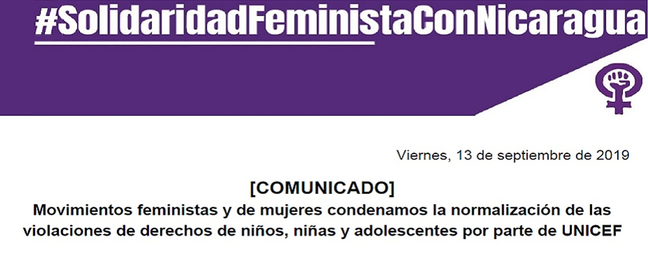 Condenamos la normalización de las violaciones de derechos de niños, niñas y adolescentes por parte de UNICEF