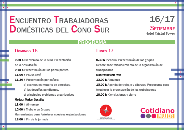 Encontro de Trabalhadoras Domésticas do Cone Sul