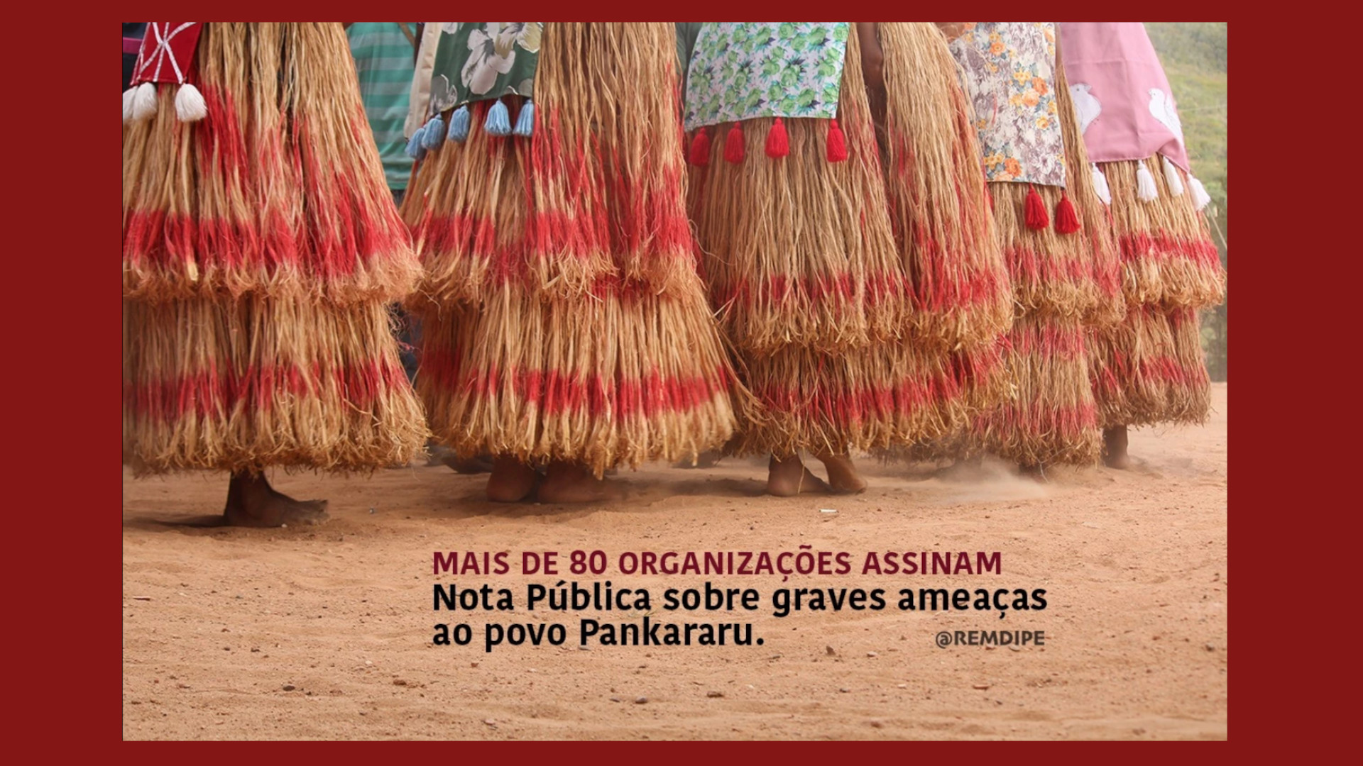 Nota Pública sobre graves ameaças ao povo Pankararu