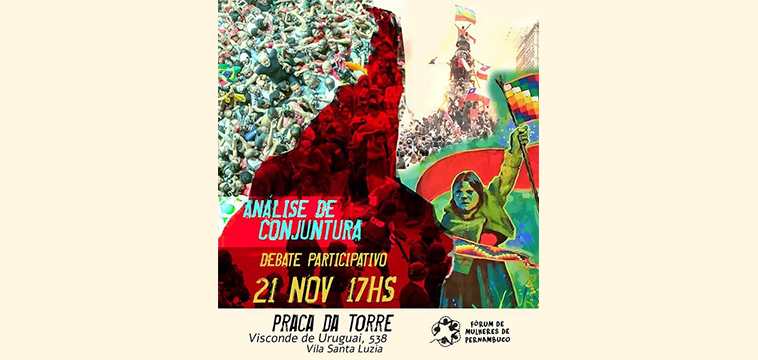 Fórum de Mulheres de Pernambuco convida para debate sobre a conjuntura na AL