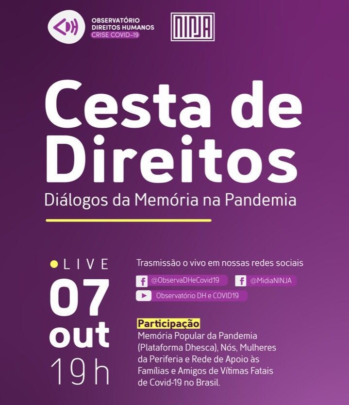 Cesta de Direitos “Diálogos da Memória na Pandemia”