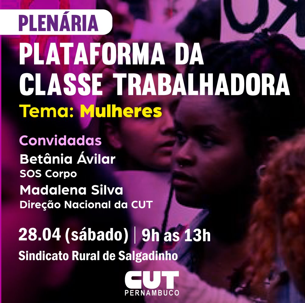SOS Corpo participa de Plenária de Mulheres da CUT