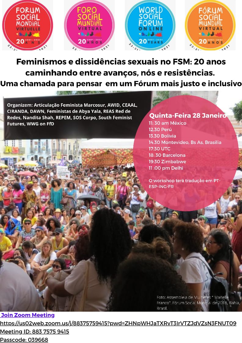 #FSM21: Feminismos e Dissidências Sexuais