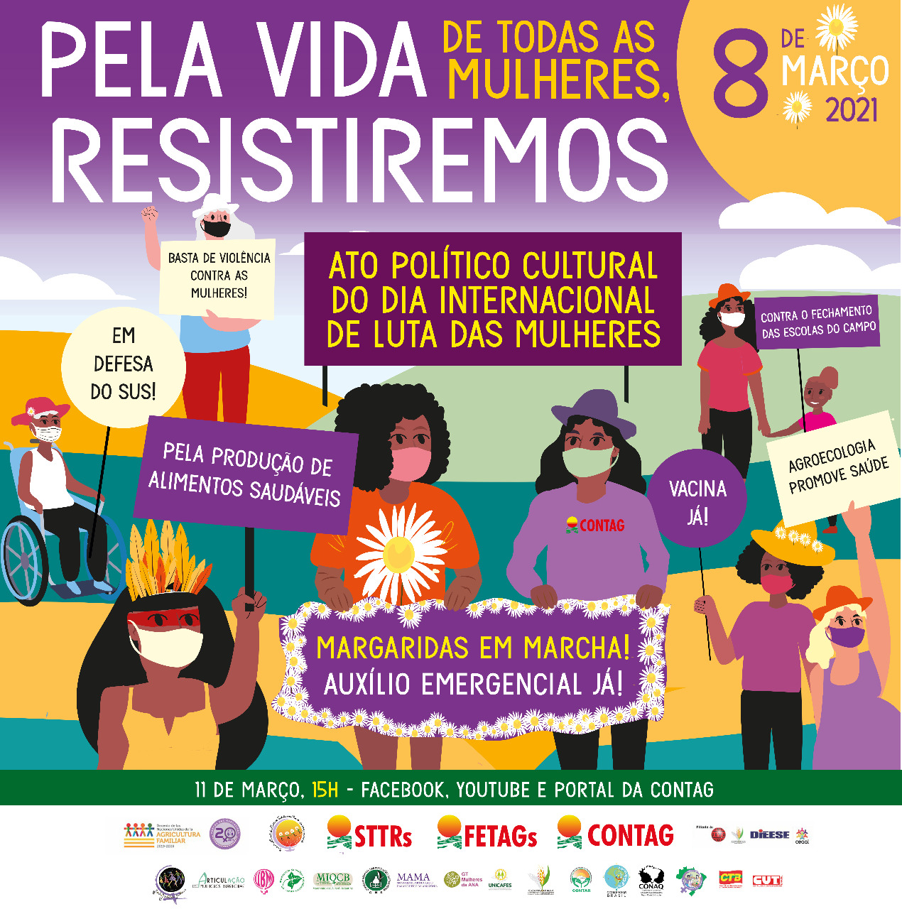 CONTAG faz ato político cultural do Dia Internacional das Mulheres