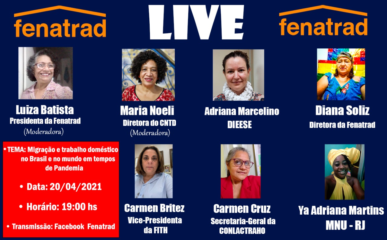 LIVE da FENATRAD debate migração e trabalho doméstico