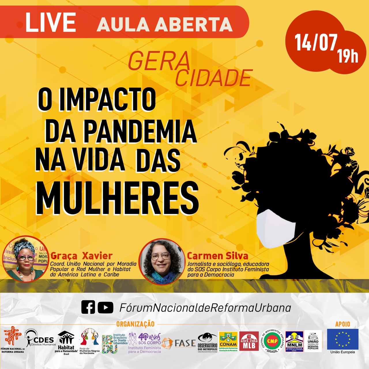 2ª aula aberta do Fórum Nacional de Reforma Urbana sobre gênero, raça à direito à cidade