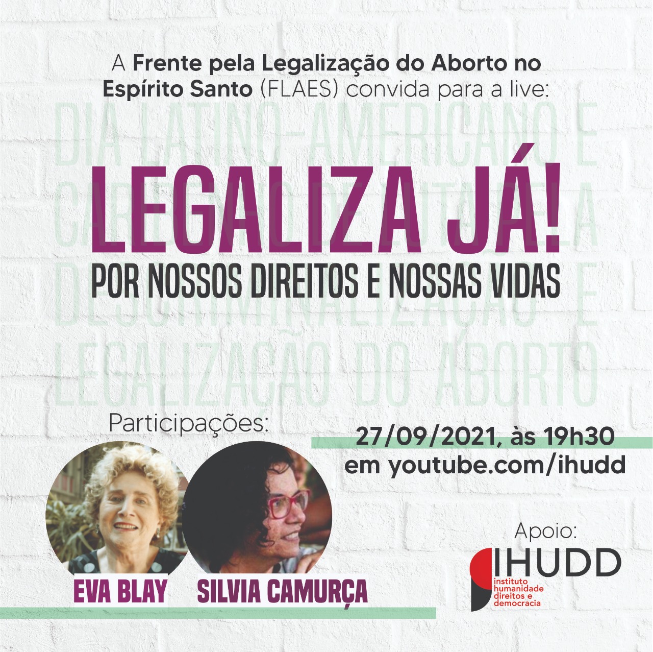 [DEBATE] Legaliza já! Por nossos direitos e nossas vidas