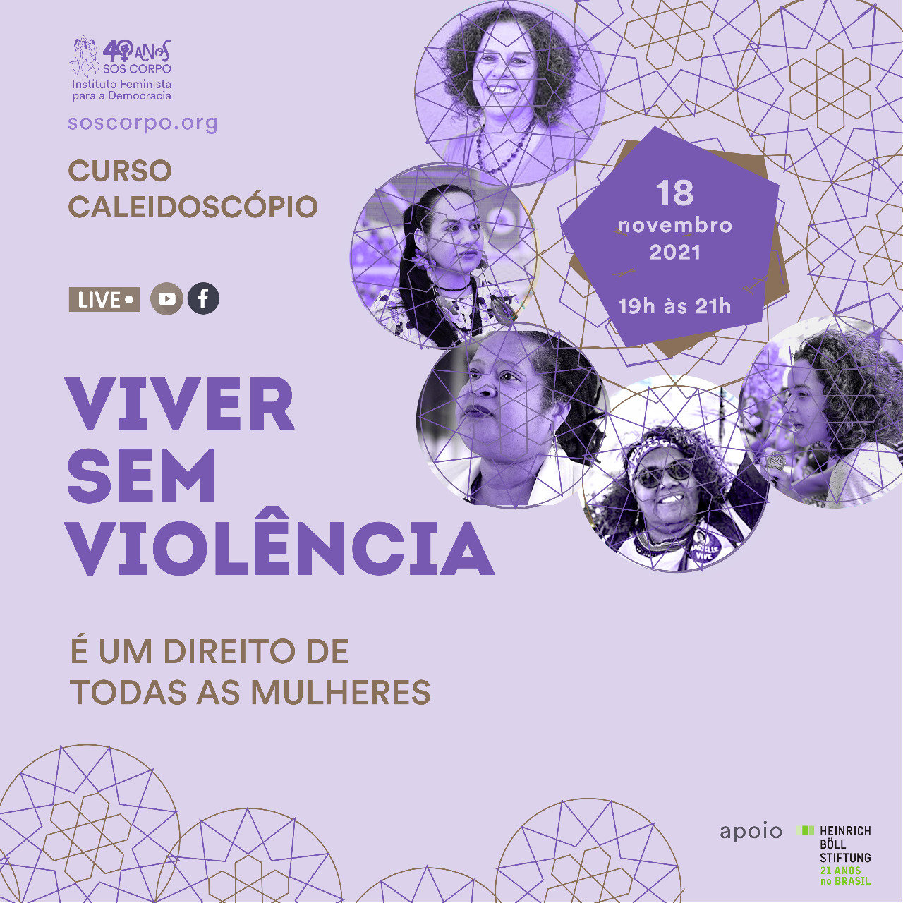 Abertura do curso Caleidoscópio será transmitida ao vivo no dia 18 de novembro