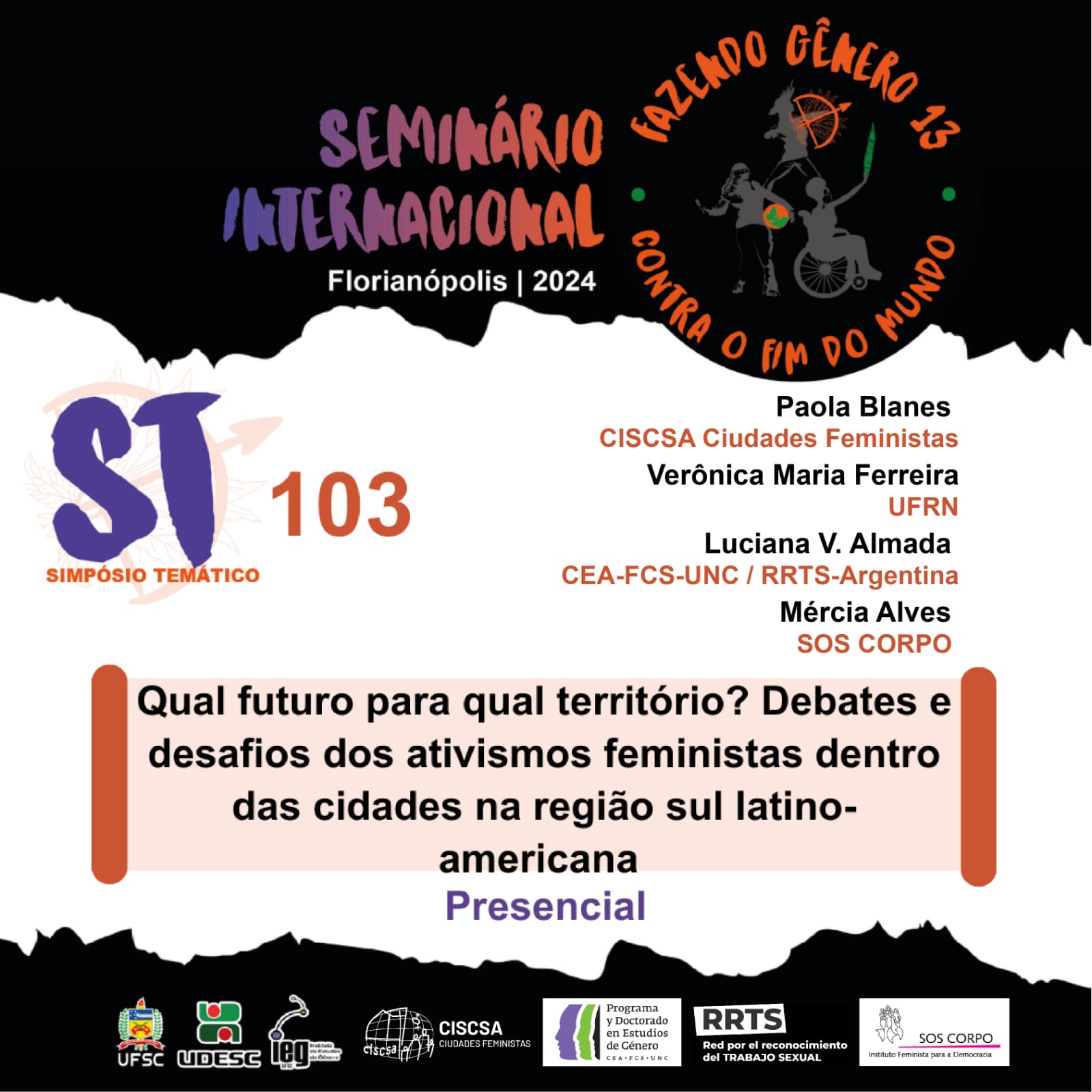 Inscrições para Simpósios Temáticos do 13º Fazendo Gênero vão até dia 20 de janeiro