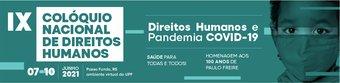 IX Colóquio Nacional de Direitos Humanos começa 07 para discutir o contexto dos Direitos Humanos e a Pandemia de Covid-19