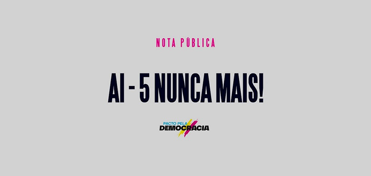 Nota pública do Pacto pela Democracia repudia declaração de Eduardo Bolsonaro