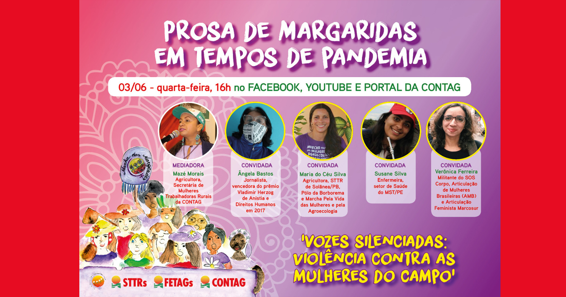 Live discute a violência contra as mulheres do campo