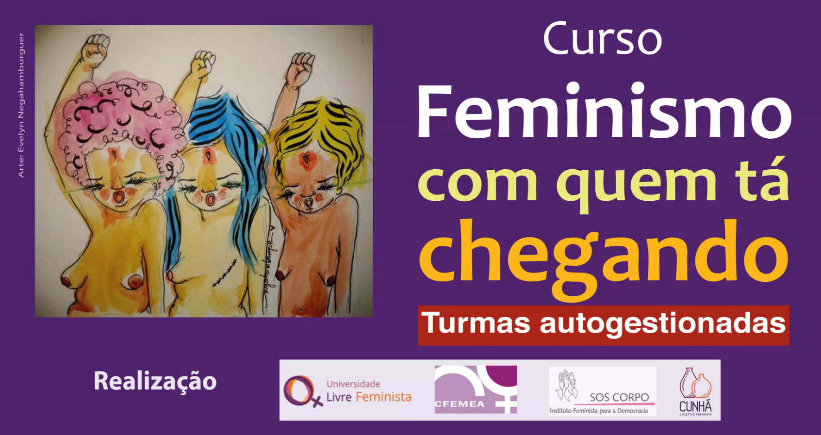Curso Feminismo com quem tá chegando – seleção EXCLUSIVA para coletivos e movimentos