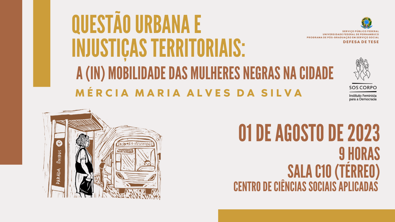 Convite para Defesa de Tese: Desigualdades de Gênero no Espaço Urbano